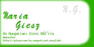 maria giesz business card